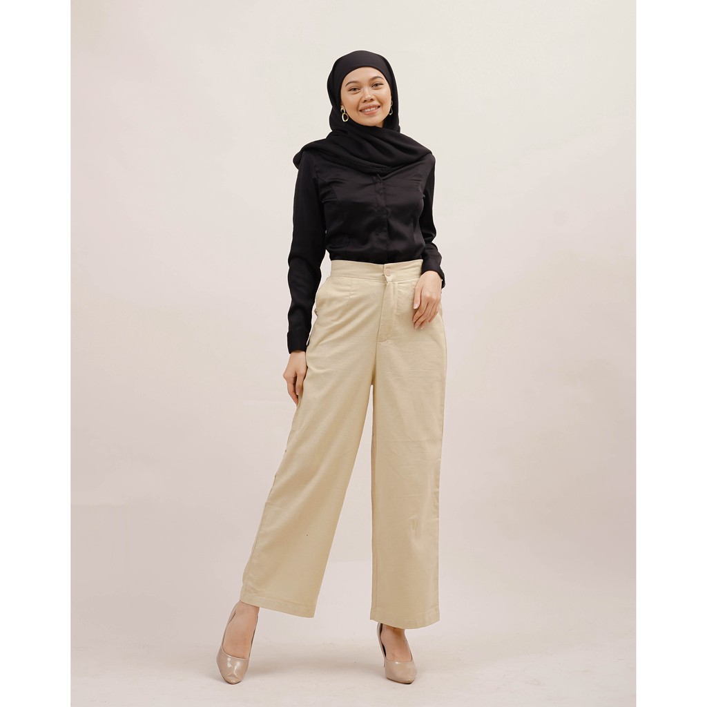 KULOT MINKA LINEN RAMI PANTS CELANA KANTOR DAILY PREMIUM B209 CO