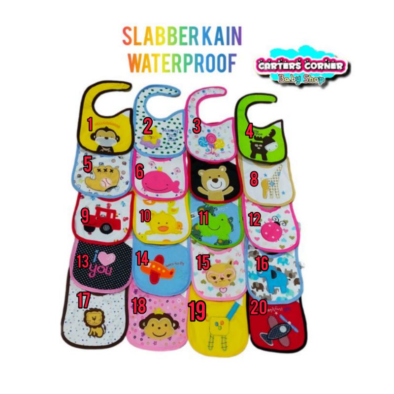 SLABBER EVA BIB KANTUNG CELEMEK MAKAN BAYI BABY BIB SLABER PLASTIK WATERPROOF ALAS TATAK MAKAN BAYI TATAK ILER PLASTIK APRON ILER TATAK MAKAN TAHAN AIR BABY BIB SLABER