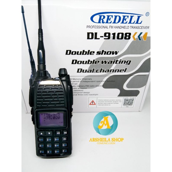 HT Redel DL 9108 dual band 5 watt garansi 1 tahun free program frekuensi
