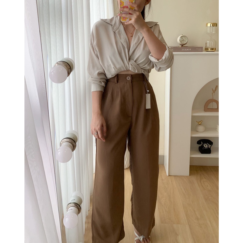 LOOSE TROUSERS PANTS - Celana wanita - pants wanita - bawahan wanita-3