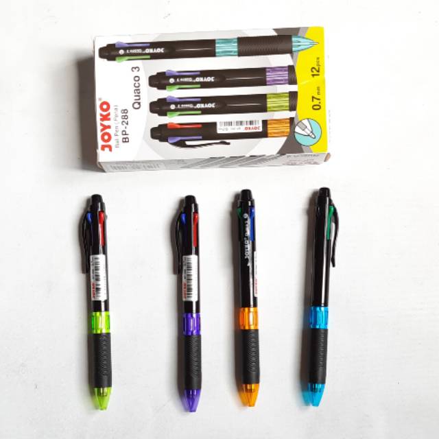 

PULPEN JOYCO BP - 288 QUACO 3 / BALL PEN ISI 4 WARNA / PENA 4 IN 1 WARNA WARNI