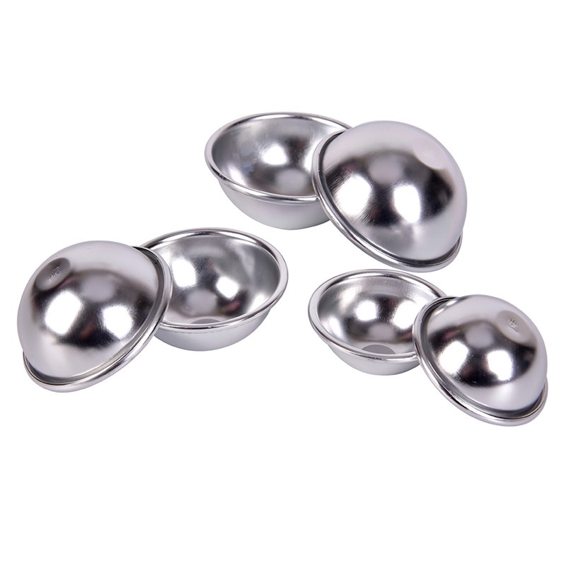 (Happy) 6pcs / set 3pcs / set Cetakan Bom Mandi Diy Bahan Aluminum Alloy