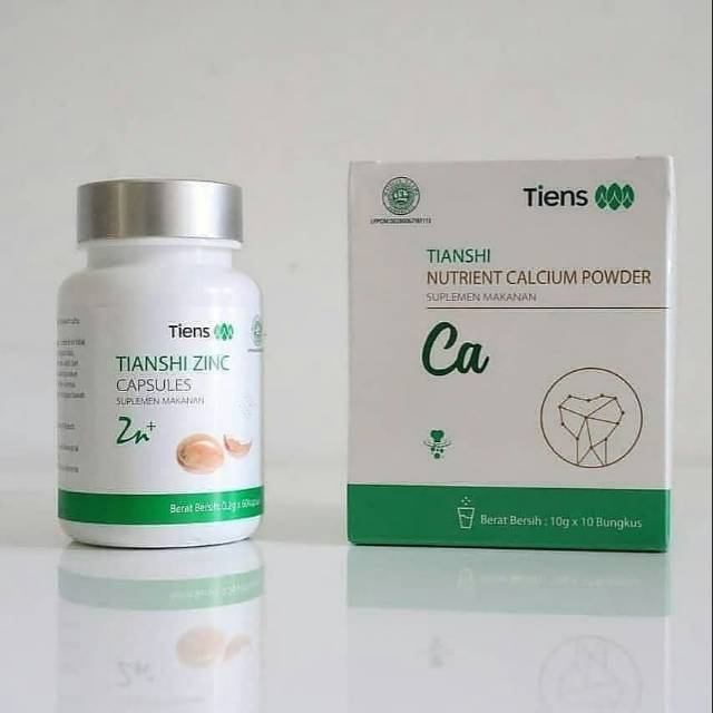 PAKET TITANIUM PENINGGI BADAN TIENS ( 4 CALSIUM + 2 ZINC ) PEMAKAIAN  20 HARI