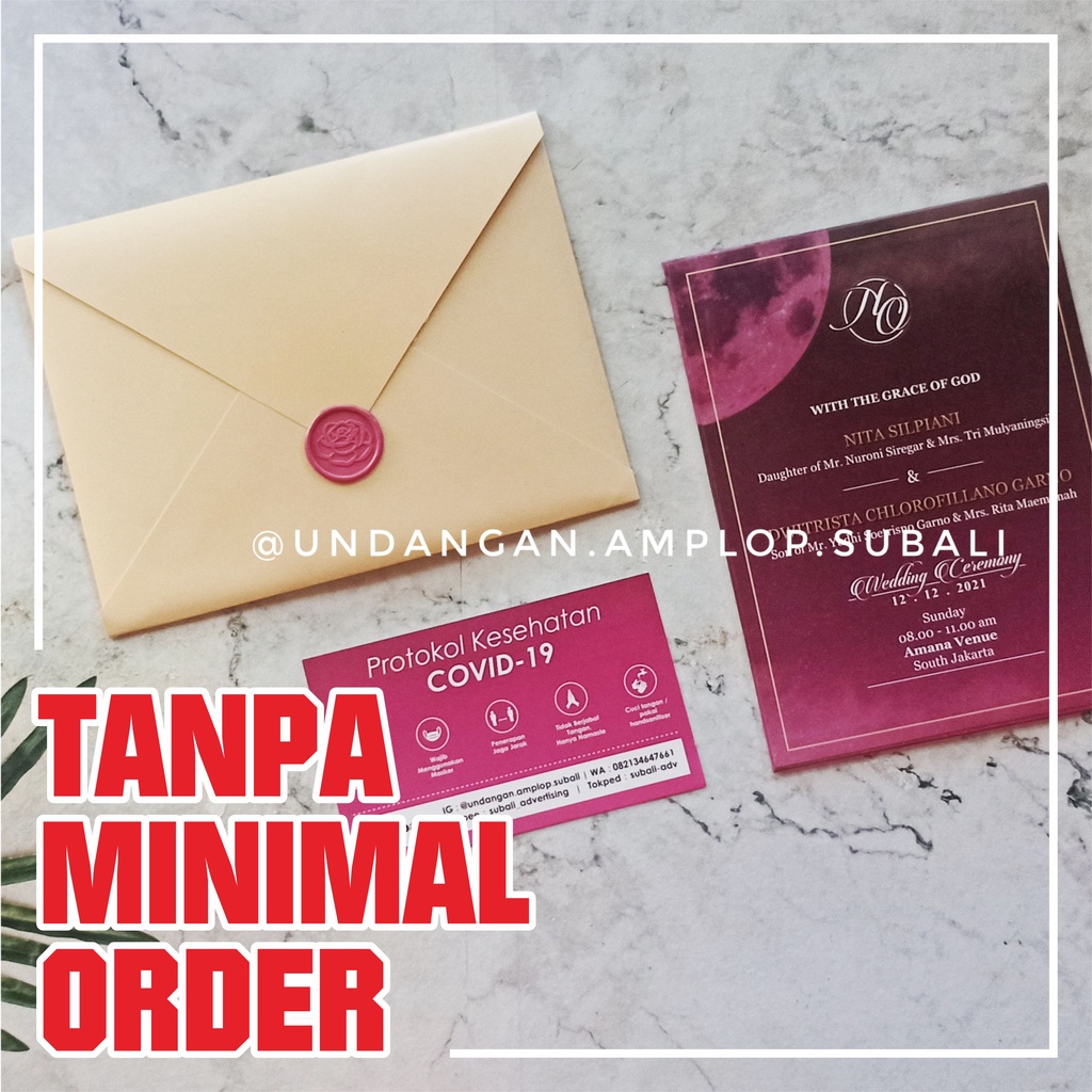 undangan custom hard cover doff sealwax satuan