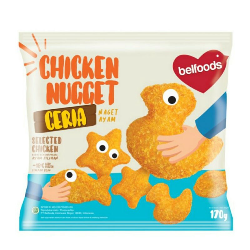 

Belfoods Chicken Nugget Ceria 170gr / Naget Ayam Ceria