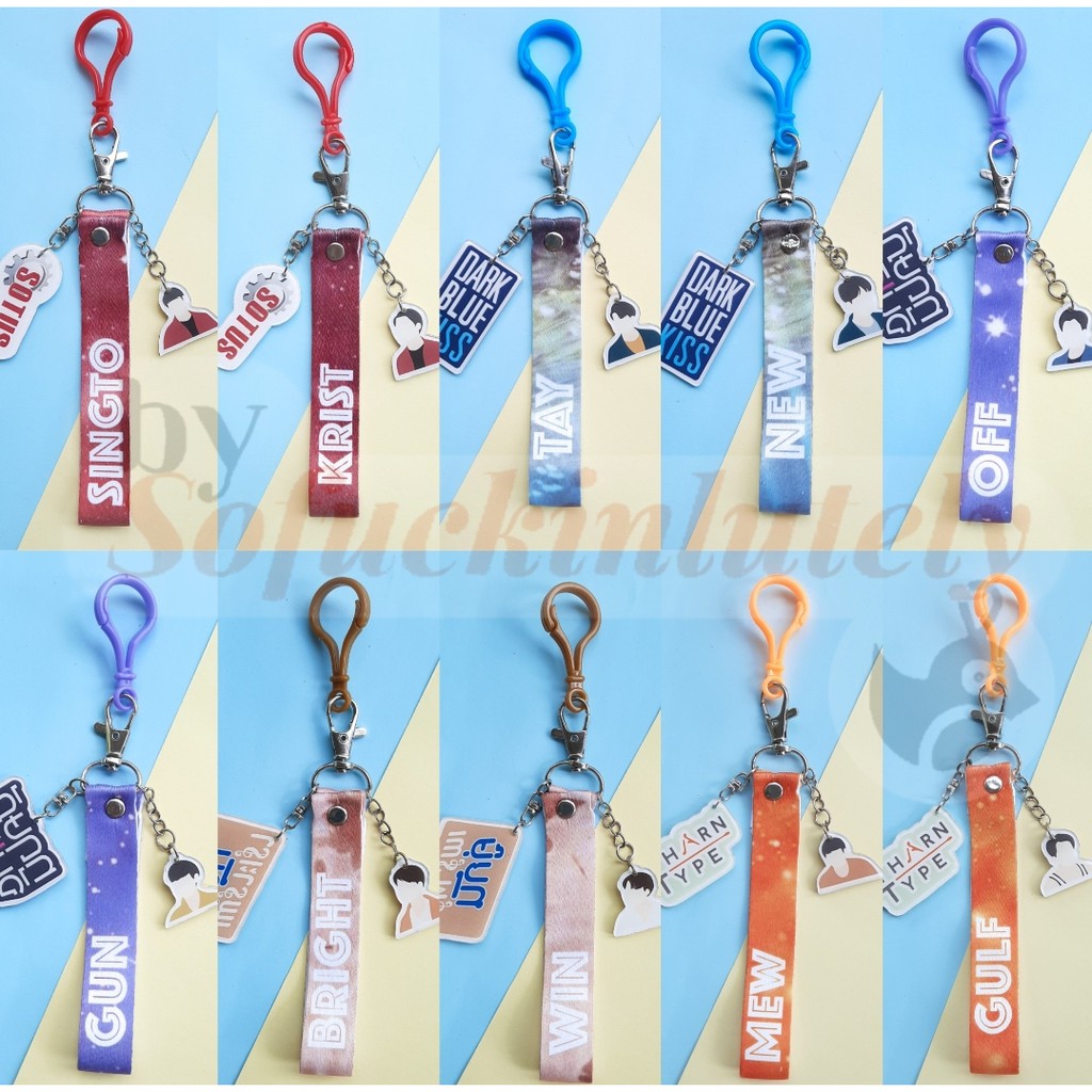 [Ready] Strap Keyring Thai Series Thailand • Sotus Dark Blue Kiss Theory of Love 2Gether TharnType