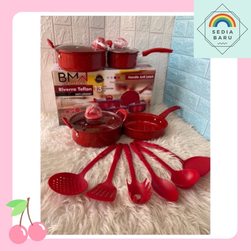 Panci BMW Cookware set 13 pcs Marble Tri J