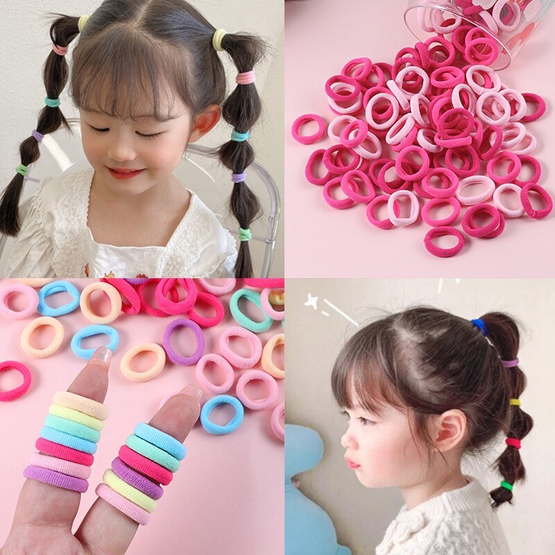 (ISI 3-10 PCS) Ikat Rambut Donut Anak Perempuan / Kunciran Karet Lucu Hadiah Buat Anak Perempuan Mainan Import Bayi