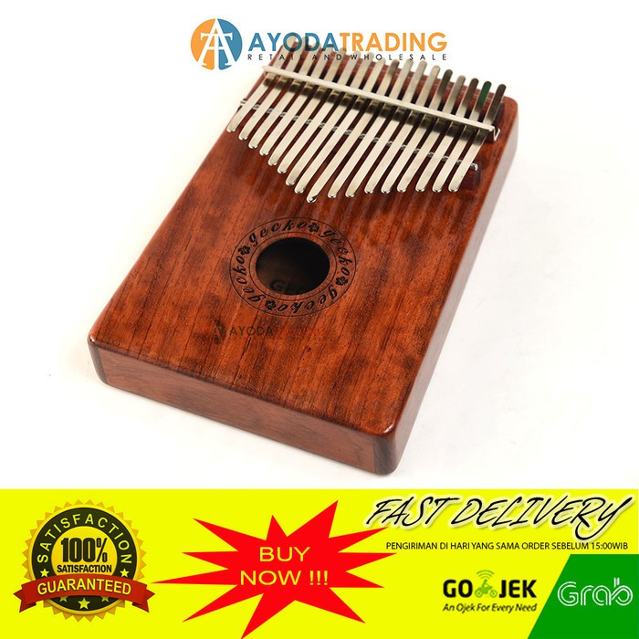 PROMO - PAKET AUTHENTIC GECKO KALIMBA ROSEWOOD K17R HARD CASE - CUCI GUDANG