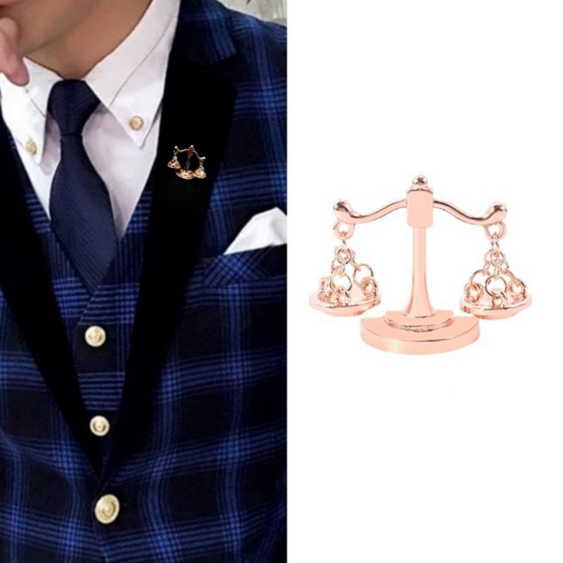 The Scales Of Justice Pin Badge Lawyer Pengacara Hakim Timbangan Keadilan Bros Jas Kameja Tuxedo