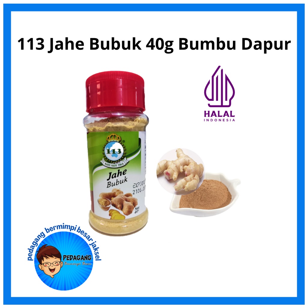 

113 Jahe Bubuk 40g/ Bumbu Dapur / Penyedap Rasa/ Rempah Rempah/ Bumbu Masak/ Jahe Bubuk