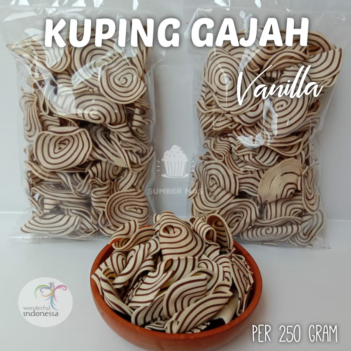 KUPING GAJAH/KERIPIK KUE KUPING GAJAH TERLARIS RASA VANILA 1KG