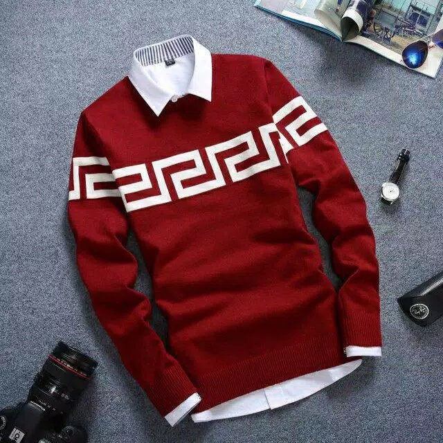 Sweater  Rajut Pria Labirin Tribal/Sweater keren/Sweater Kekinian