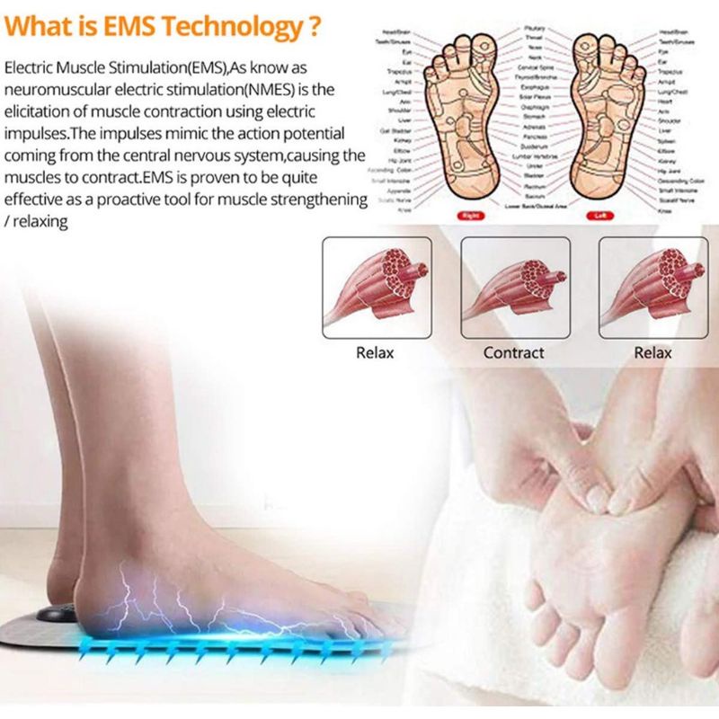 EMS Foot Massager Alat Pijat Kaki Portable Multifungsi Alat Terapi Kaki