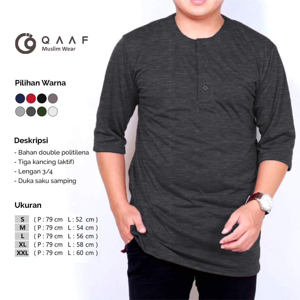 Kemeja Koko Pria /Koko Lengan Pendek /Kemeja Koko Casual -B21-Kk 1700M Best Seller Koko Kurta Bahan 