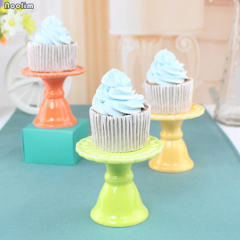 Colorful Small Ceramic Cake Stand Wedding Cake Stand Mini Cupcakes Holder Dessert Display Stand