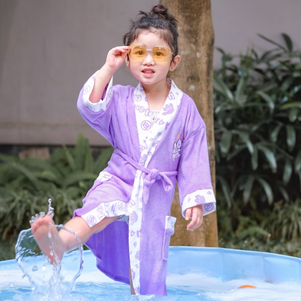 Kimono Handuk Anak Hst (4-5 Tahun) Lucuu Banget