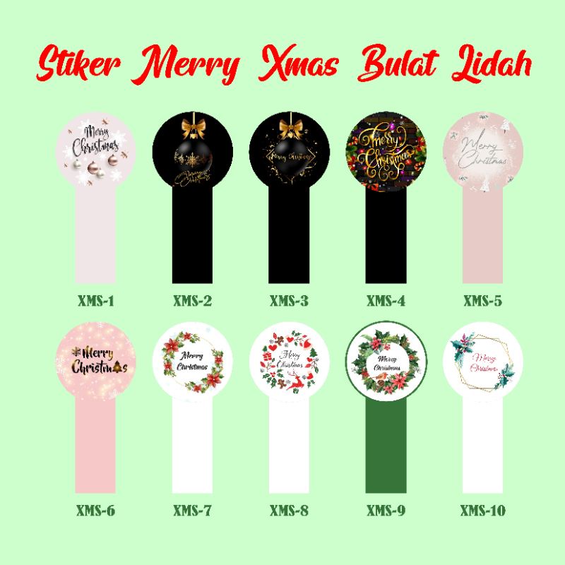

Stiker Natal Isi 16pcs uk 5cm Ucapan Natal Merry Christmas Xmas