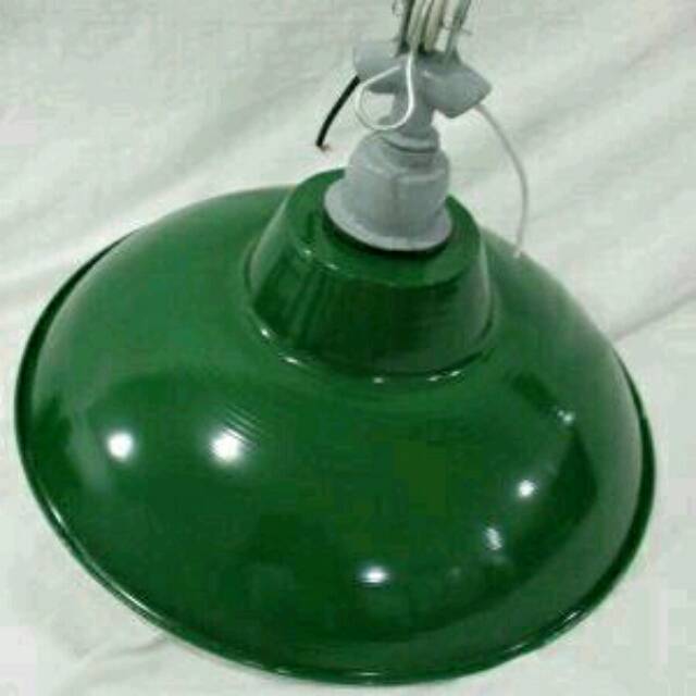 Kap Lampu Jalan WD Hijau Gantung/ Fitting Besi/ Lampu Tiang/ Kap Jalan/ Lampu Rumah Pabrik