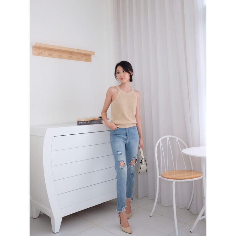 Kadaka T-0351 Top Halter Neck Knit Premium Rajut