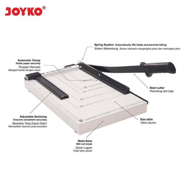 

Produk Alat Pemotong Kertas/Paper Cutter Joyko Pc-2638 Hot Sale