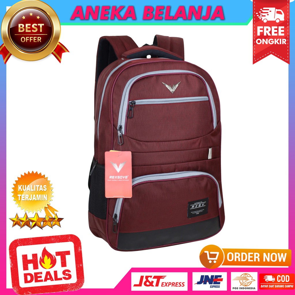 Ready Stock Backpack Terbaru Kekinian Khusus Cowok Tas Sekolah Casual Stylish Multifungsi Ekonomis