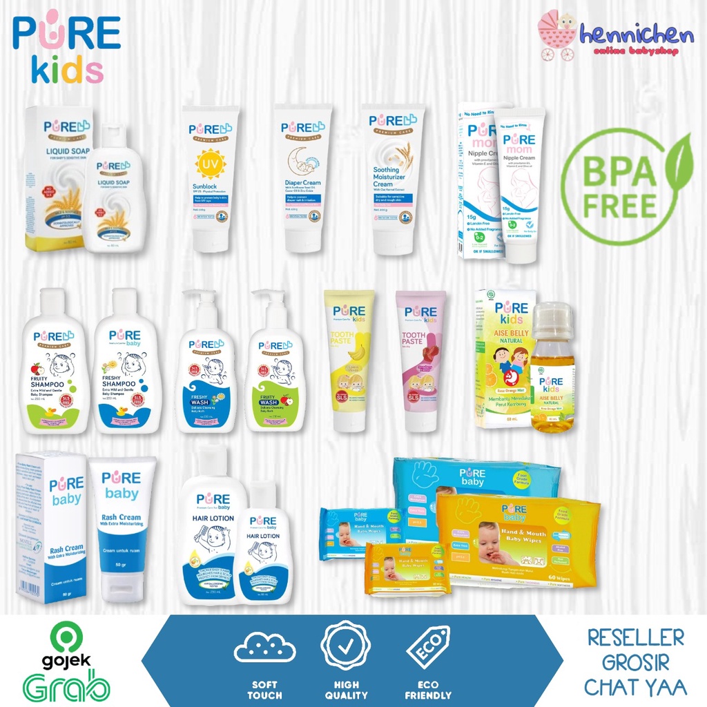 CUCI GUDANG PROMO PURE BB Baby Care Series / Pure Kids / Pure BB Hair Lotion / Pure Baby / Pure Mom