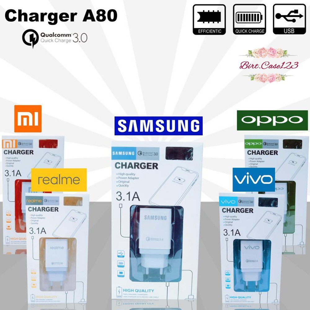 BM048 A80 Cashan Cashan REALME 3Amper QUALCOM micro fast Charging Anti meledak realme 2 3 5i pro c1 BC3946