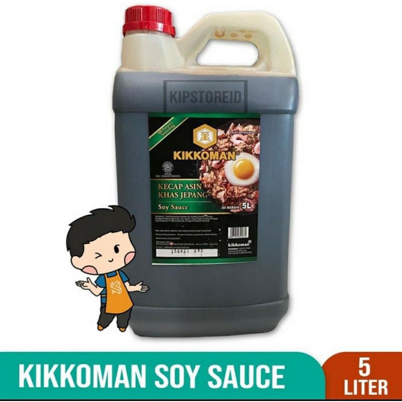 

Kikkoman kecap asin soy sauce 5 liter Halal