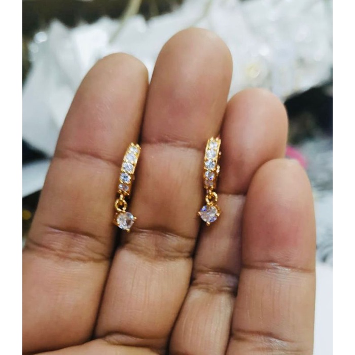 anting jurai untuk wanita //anting permata//perhiasan pengganti emas