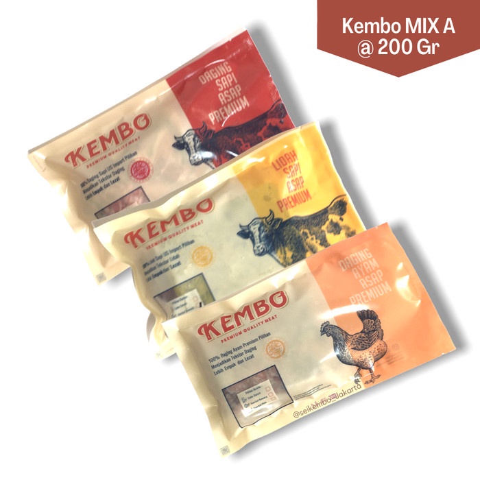 

Daging Asap / Sei Sapi KEMBO MIX @200 gr + 3 Sambal - Kembo Mix 200 A, 3 SB - BARU