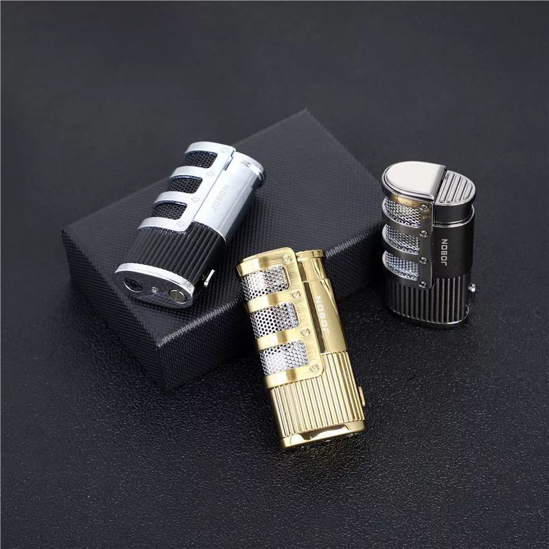 Korek Api Gas Jobon 3 jet flame Lighter punch hole Original