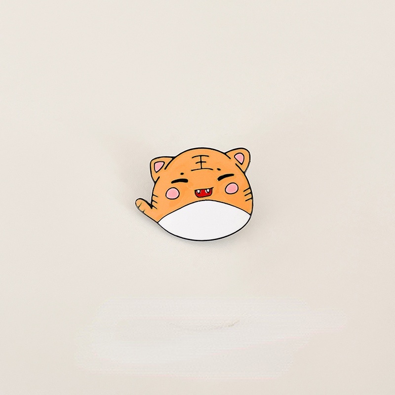 Bros Pin Desain Kartun Harimau Kecil Lucu Gaya Korea Untuk Dekorasi Pakaian