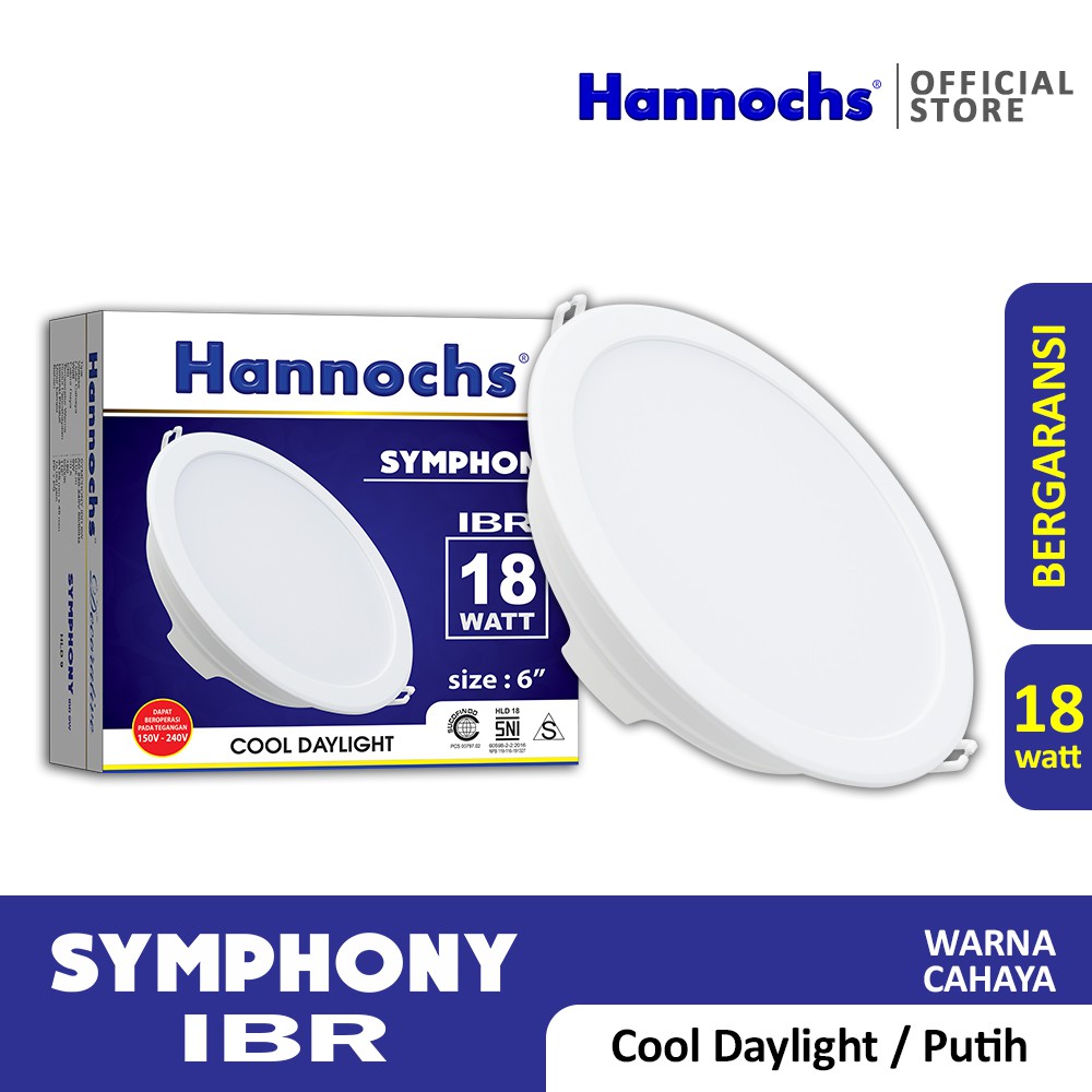 Hannochs Downlight LED Symphony 18 watt IBR CDL - Putih