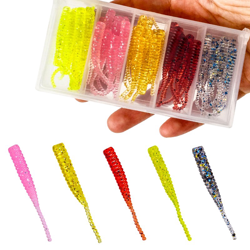 50pcs/box Umpan Ikan Needle Shaped Alat Pancing 3.8cm/0.36g relix nusantara Umpan Mancing Umpan Pancing Soft Lure Umpan Pancing Buatan Alat Pancing Murah Soft Plastic Lure Umpan Mancing Kail Pancing