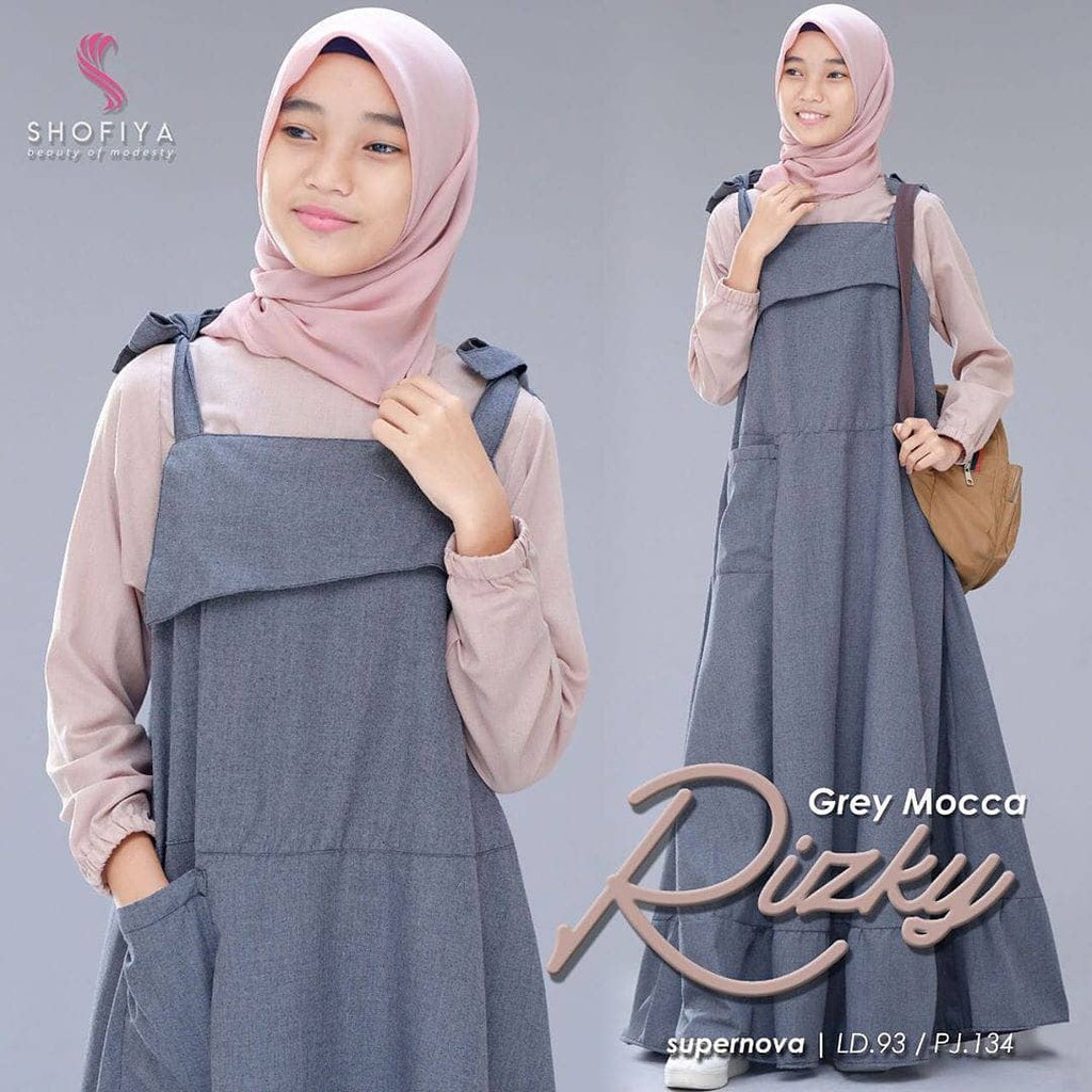 Rizky set2in1 dress+overall - bd