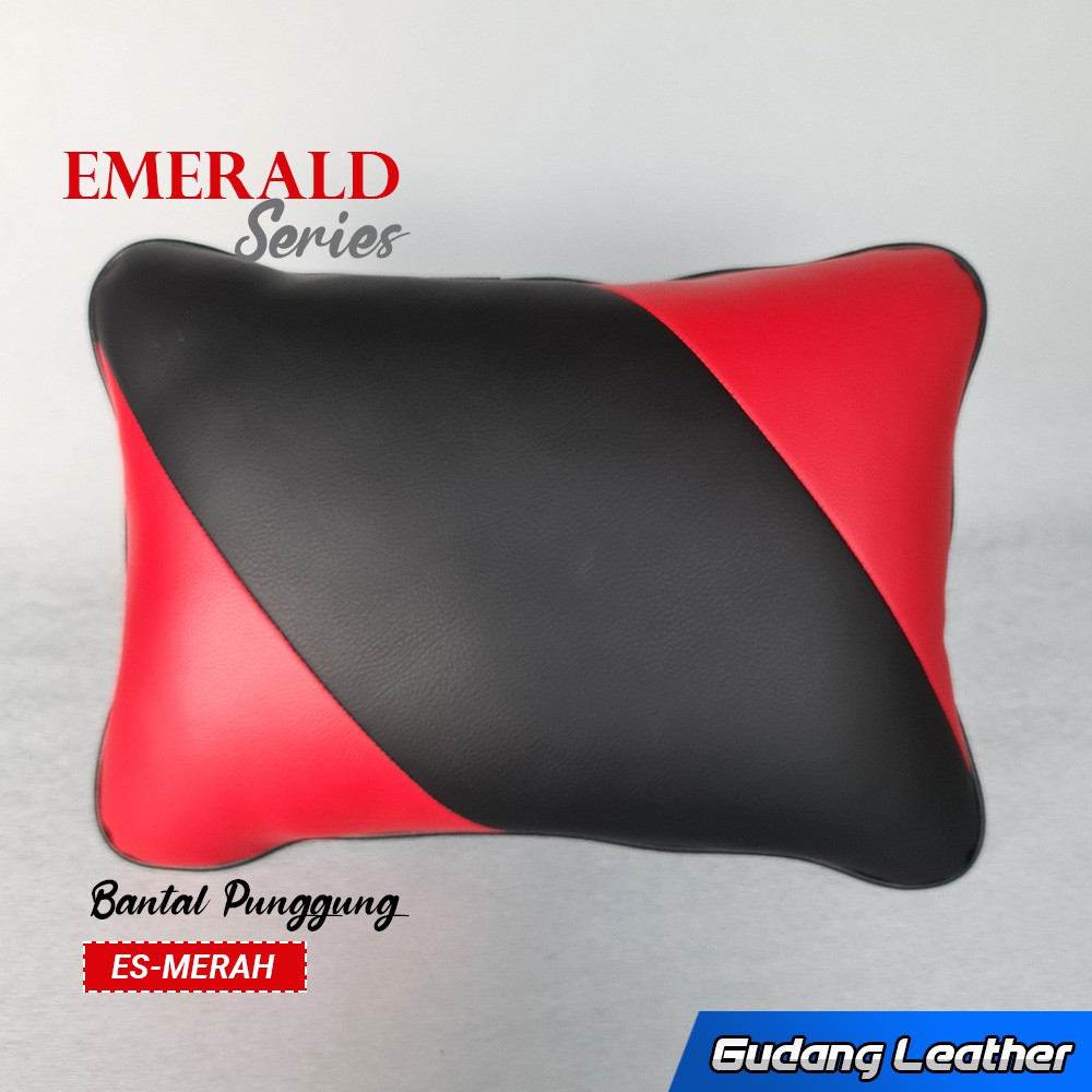 Bantal Pinggang / Bantal Punggung / Bantal Jok Mobil Kulit Sintetis - EMERALD SERIES