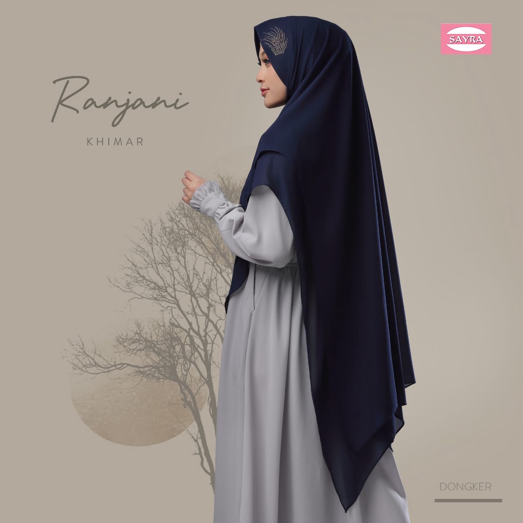 Jilbab Syari Khimar Ranjani Ori Sayra SAYRA1-NAVY
