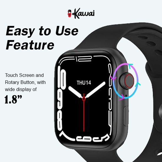 iKawai Smartwatch i7 Pro max 1.8 inch Jam Tangan Smart Watch Hiwatch Pro - Large Screen LCD