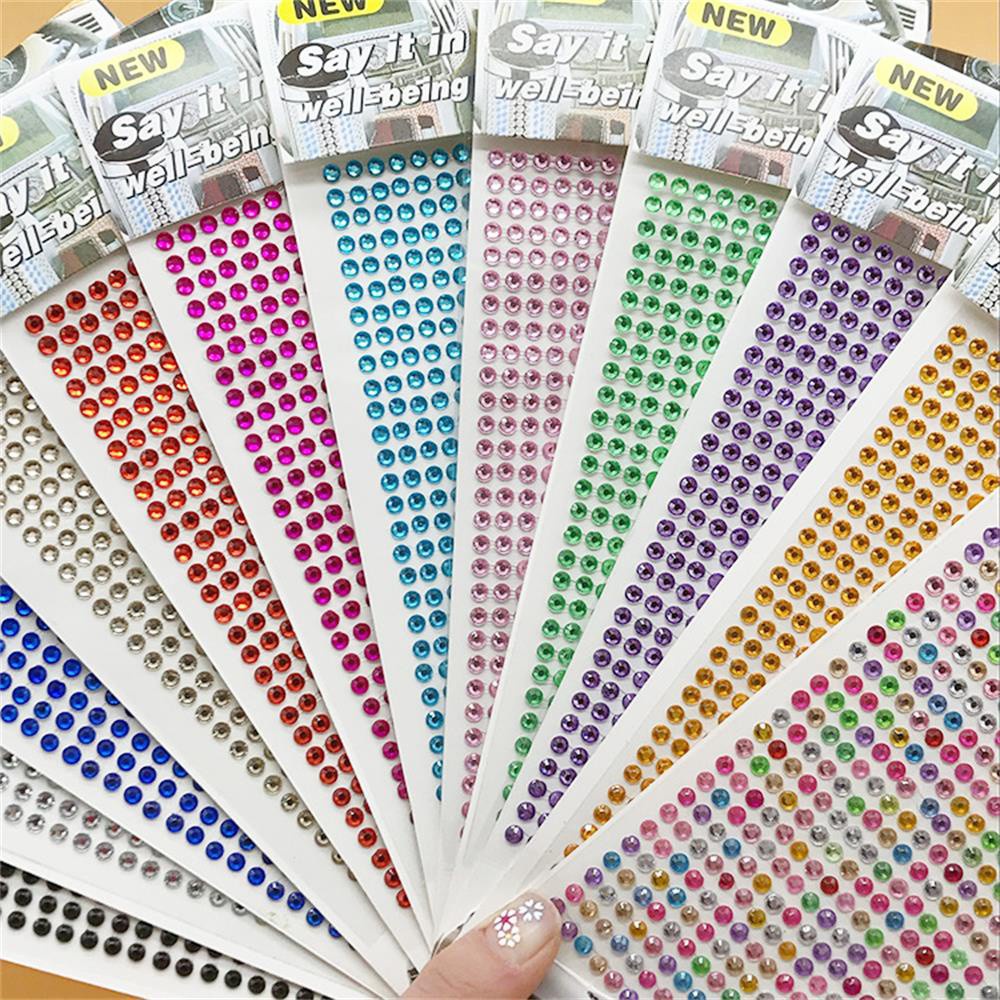 504Pcs / Sheet 3D Nail Sticker Rhinestone Accent For DIY Nail Art Decoration
