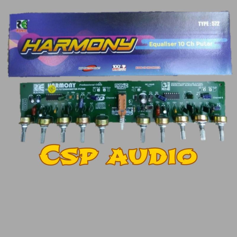 Kit Equalizer stereo 2x5 channel 10 channel potentio