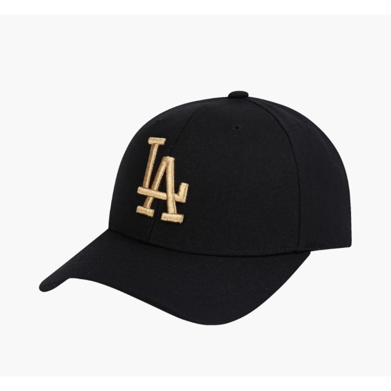 MLB LA Dodgers Logo Structured Ball Cap LA Black/Gold