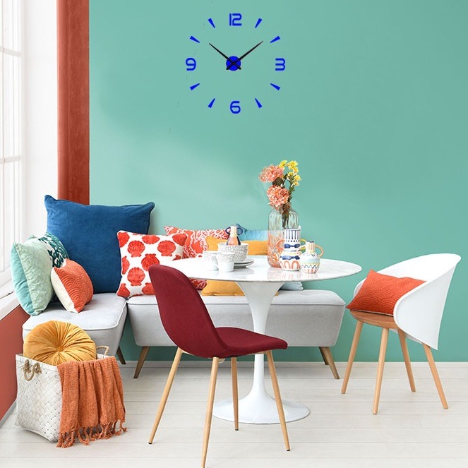 Jam Dinding Tempel Besar DIY Analog 3D Giant Modern Clock - SC