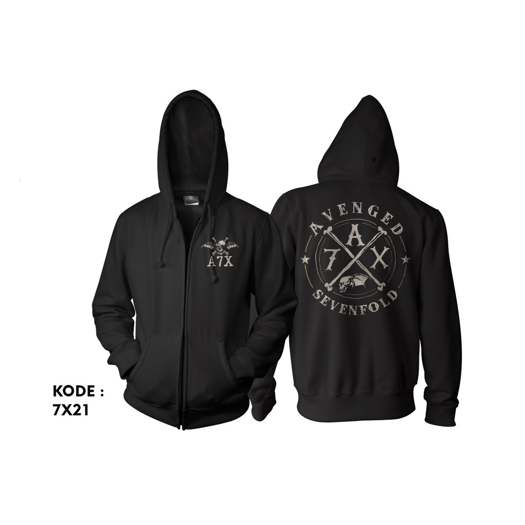 Jaket avenged sevenfold hoodi zipper a7x jacket 7x21