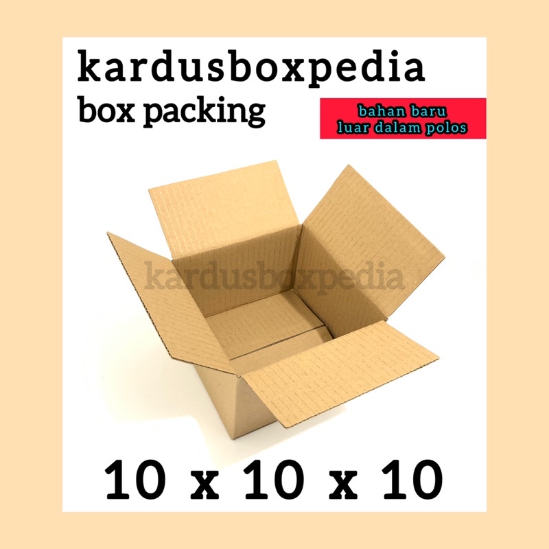 

corrugated 10x10x10 POLOS kardus box packing