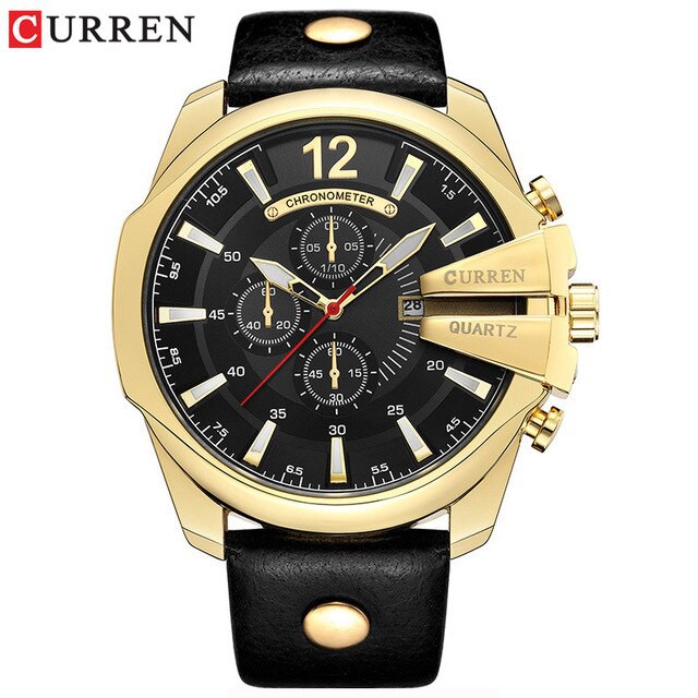 Jam Tangan Pria CURREN 8176 Kulit ORIGINAL Chronograph Tidak Aktif