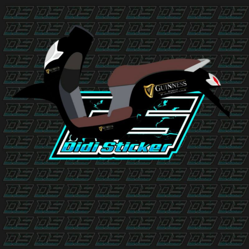 STRIPING ALL SCOOPY COSTUM GUINNESS II STRIPING SCOOPY VARIASI