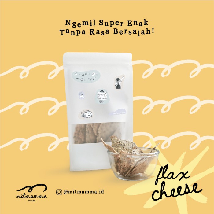 

⭐ COD ⭐ Mitmamma Cracker Momster Flax Cheese 120gr SUPERFOOD - 70 gr