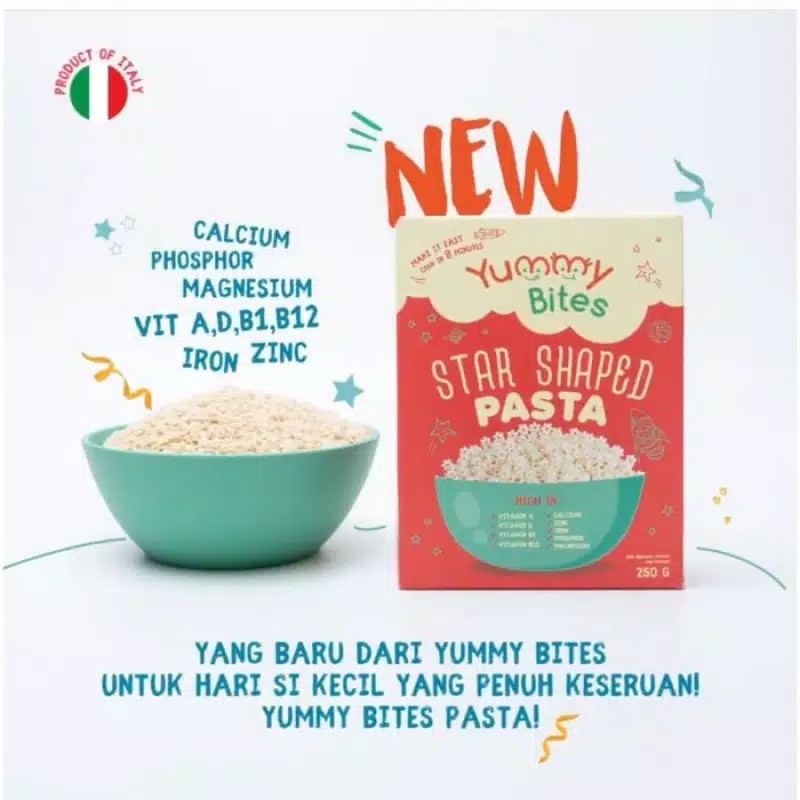 Yummy Bites star Shapes Pasta 250gr