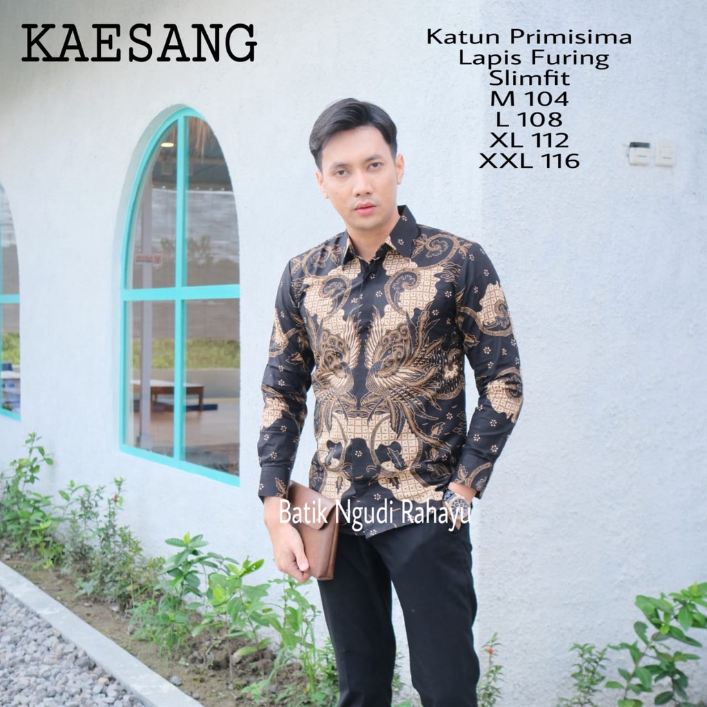 KAESANG NGUDI RAHAYU KEMEJA BATIK PRIA SOLO LENGAN PANJANG LAPIS FURING ATASAN PREMIUM MODERN KATUN HALUS TIRTO UTOMO KUSUMO JATI KEMBANG RAMBAT  PEKSI KENONGO ANGGORO MAWAR LIRIS GURDO TUNGGAL  PANJI LESMONO WIBISONO PEKSI SATRIO DAUN RANTAI WIJAYA SM